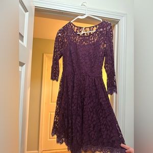 Size 8 purple free people dress midi length